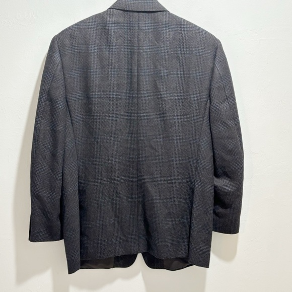 SAKS FIFTH AVENUE CANALI Men’s Charcoal Gray Sports Coat Blazer Wool Ita… - Picture 3 of 9